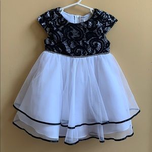 Rare Editions Formal Toddler Dress w/ lace sequin
